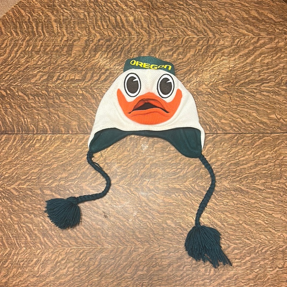 Oregon Ducks Mascot Head Beanie